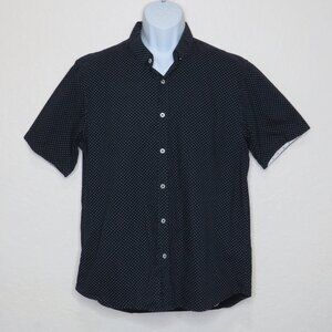 Level Ten* Men's Short Sleeve Button Down Curved‎ Hem Modern Fit Shirt~ Size XL